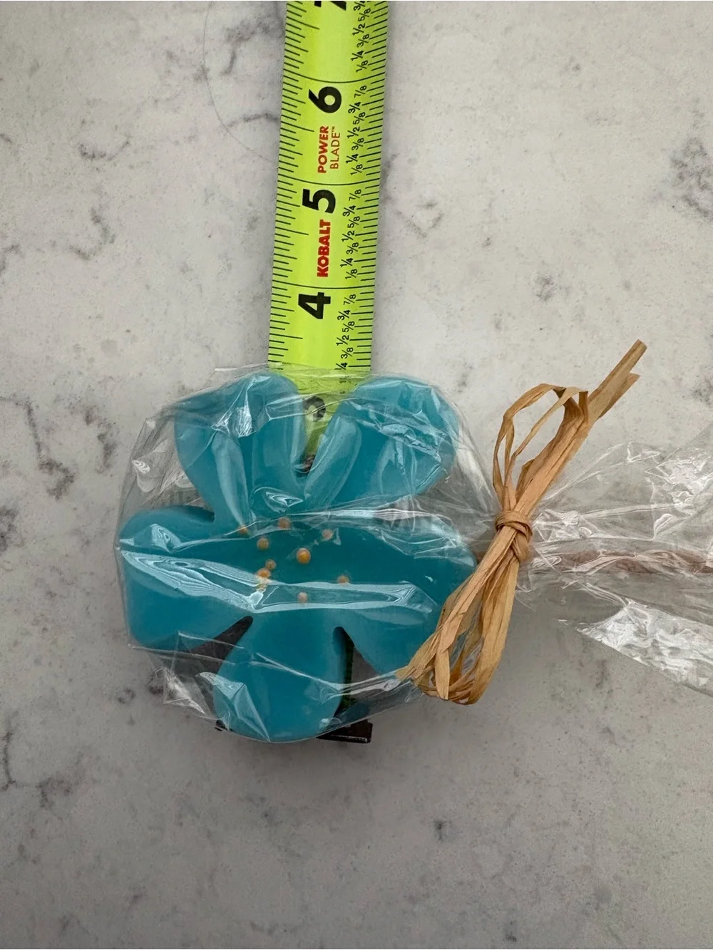 Tag Blue and Green Flower Lollipop Pick Candles - Home Party Supplies